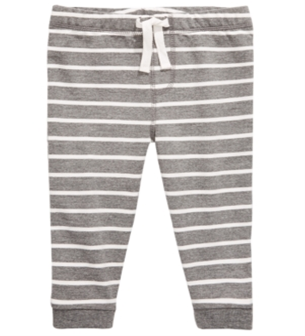 First Impressions Baby Boy's Striped Jogger Pants Gray Size 6-9MOS