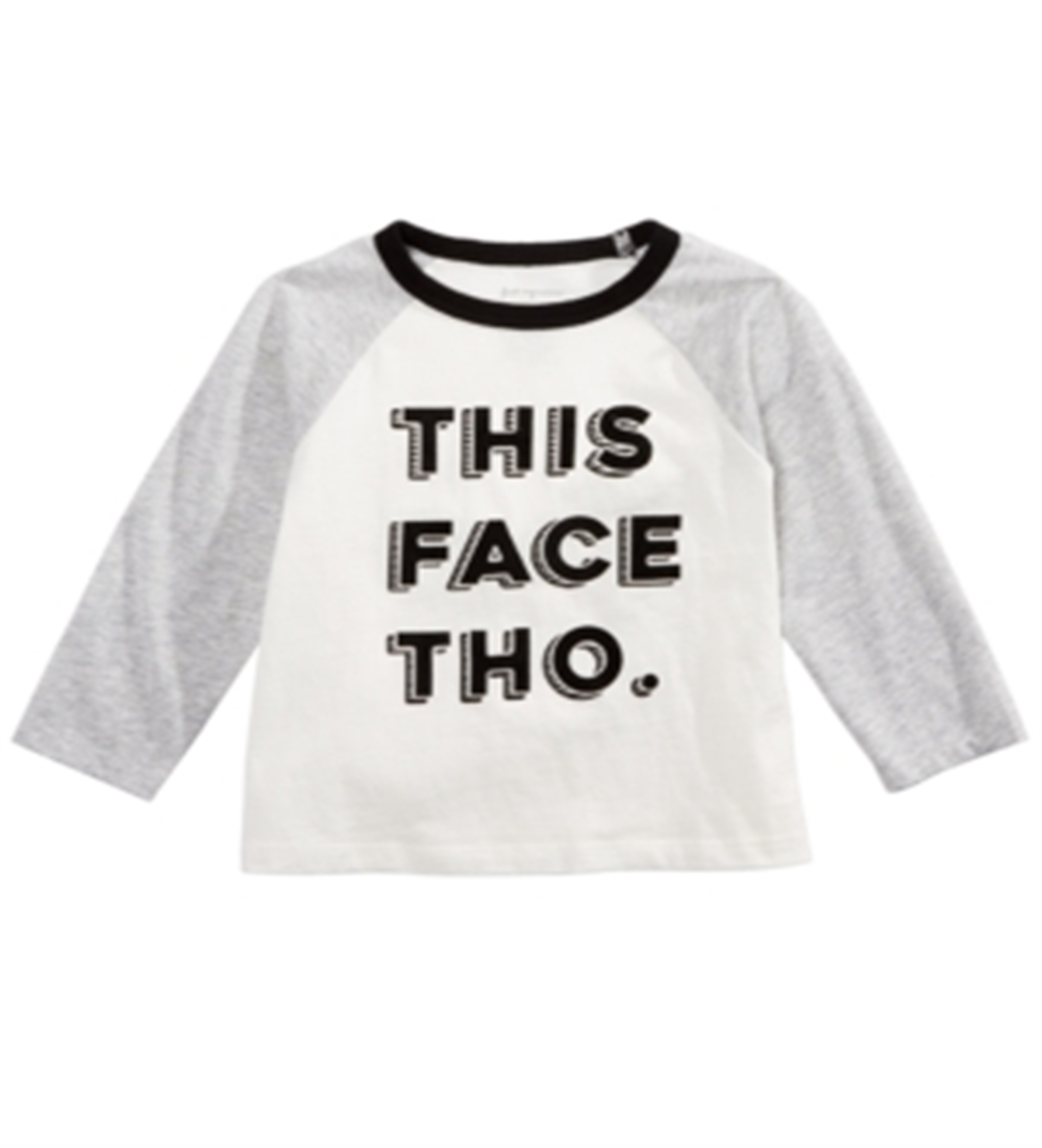 First Impressions Baby Boy's This Face Print T-Shirt White Size 24 Months