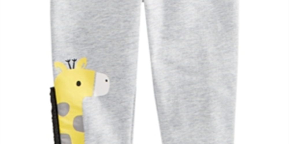 First Impressions Toddler Boy's Giraffe Jogger Pants Gray Size 4T