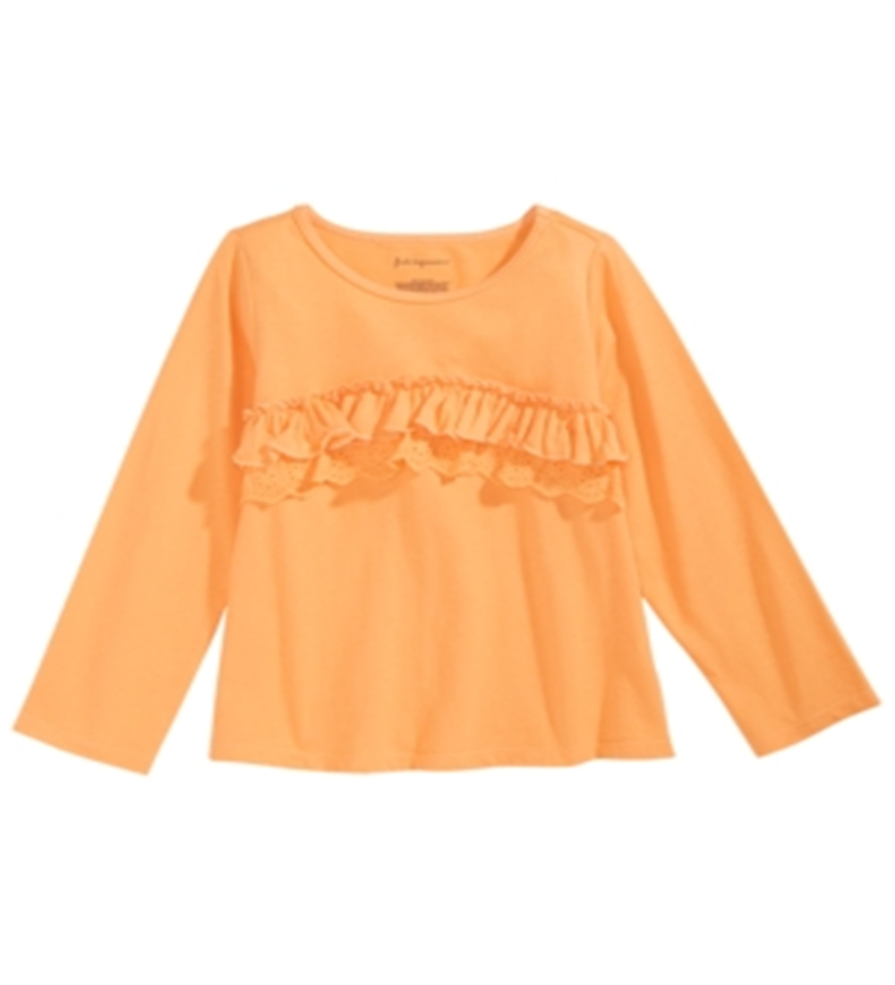 First Impressions Baby Girl's Cotton Ruffled T-Shirt Yellow Size 12 Months