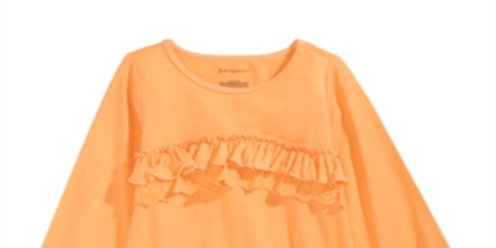 First Impressions Baby Girl's Cotton Ruffled T-Shirt Yellow Size 12 Months