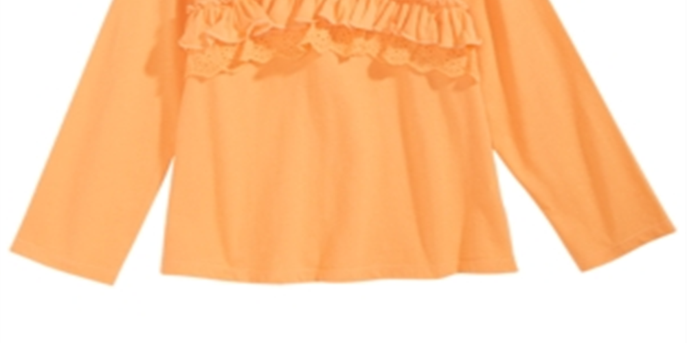 First Impressions Baby Girl's Cotton Ruffled T-Shirt Yellow Size 12 Months