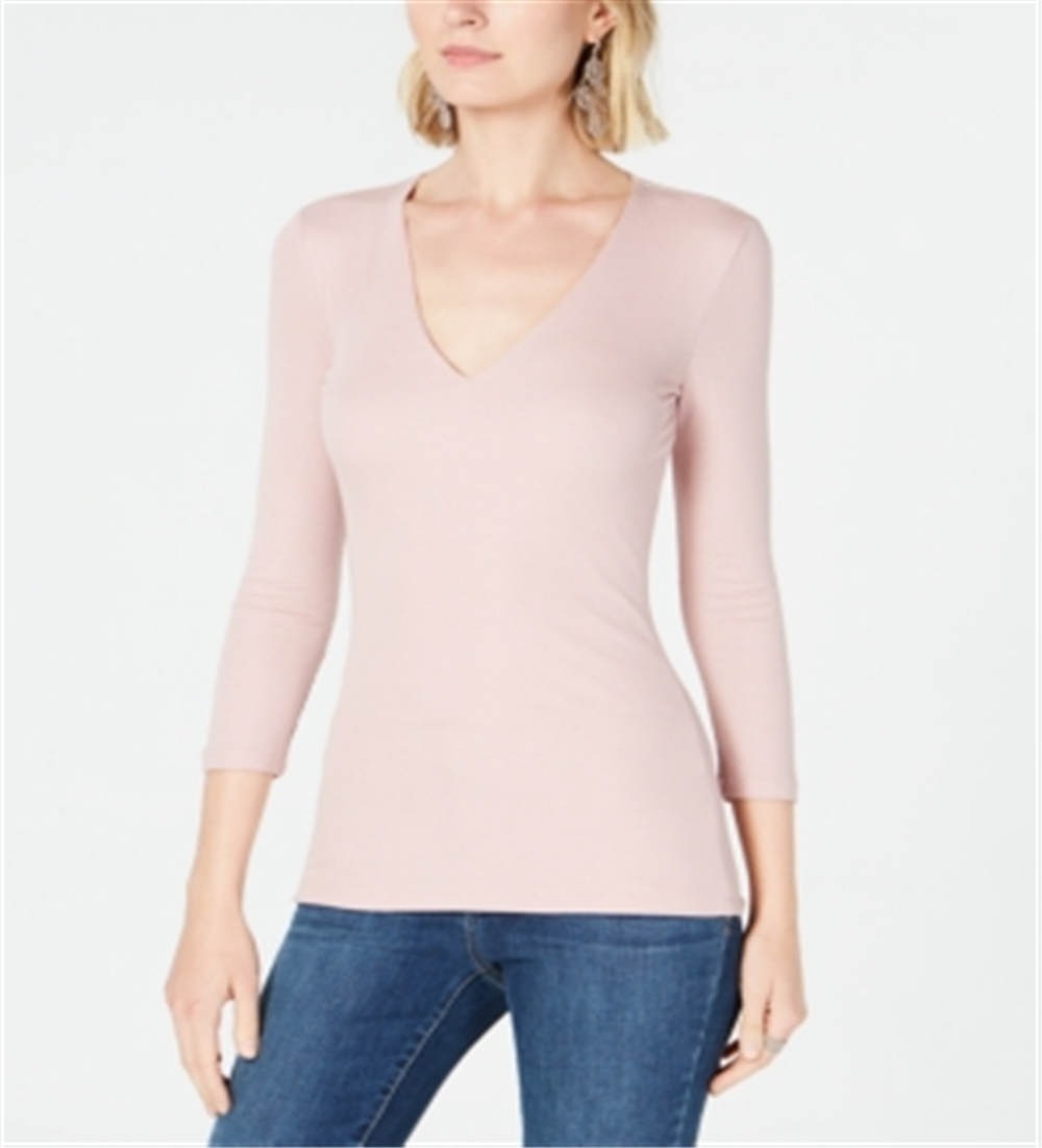 INC International Concepts Women's V Neck Top Pink SizePetite XL