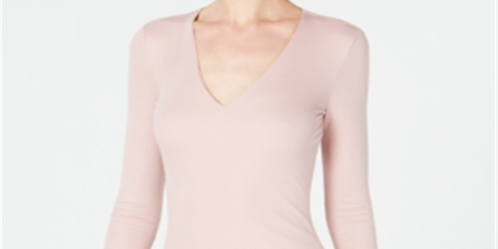 INC International Concepts Women's V Neck Top Pink SizePetite XL