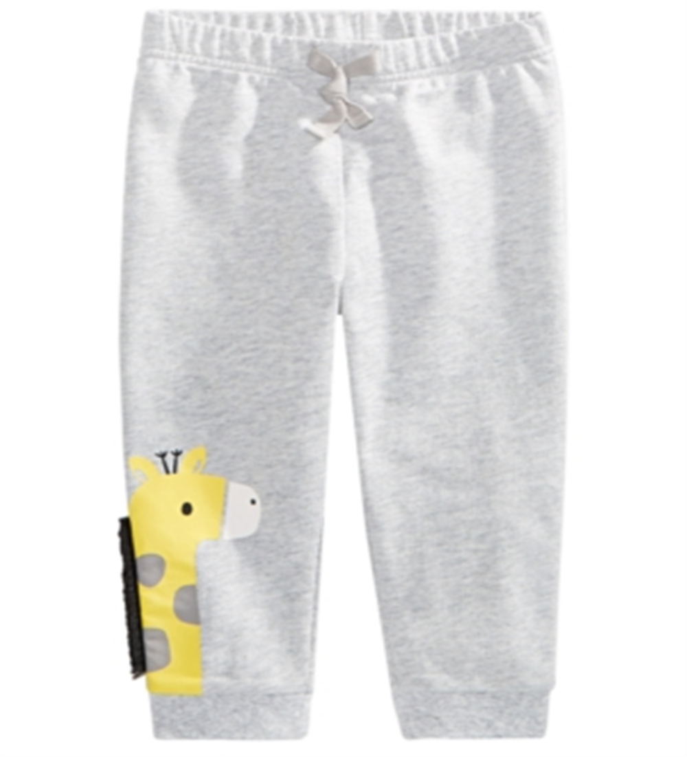 First Impressions Baby Boy's Giraffe Jogger Pants Gray Size 3-6MOS