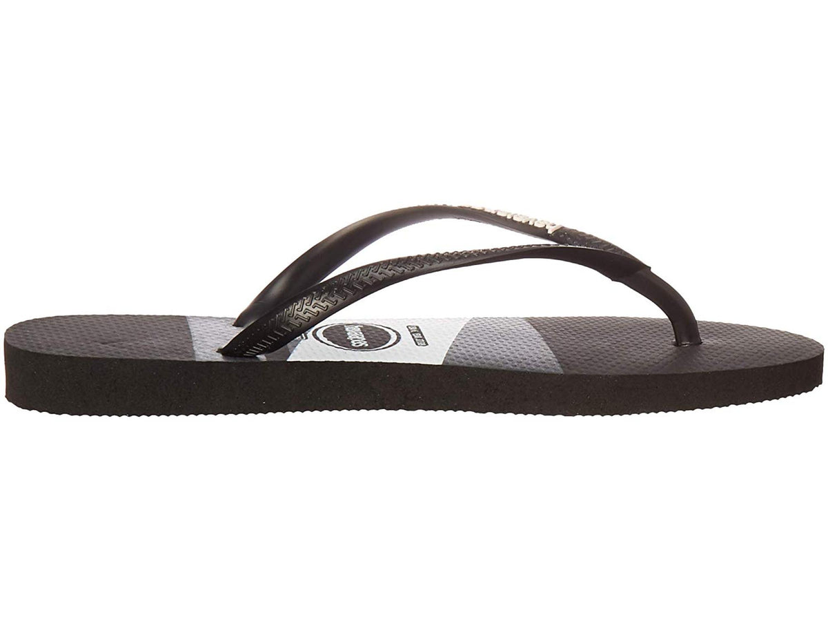 Havaianas Women's Printed Thong Flip Flops Black Size 9/10