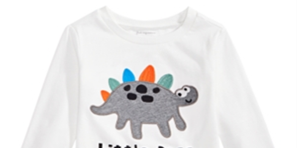 First Impressions Toddler Boy's Little Boss Dinosaur Print Cotton T-Shirt White Size 2T