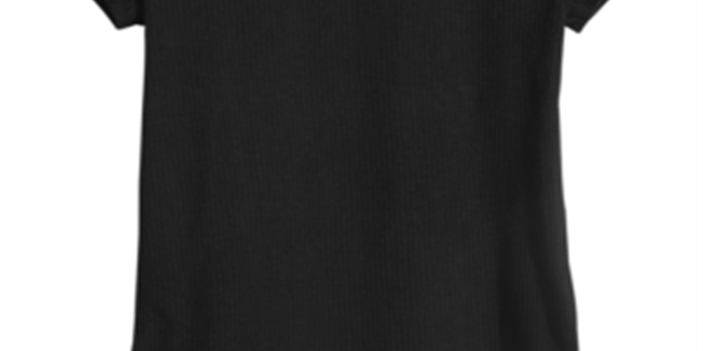 Epic Threads Big Girl's Ribbed T-Shirt Black Size Medium