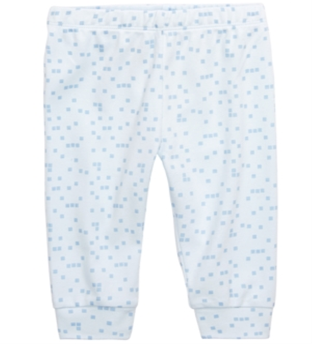 First Impressions Baby Boy's Square Print Cotton Jogger Pants Blue Size 6-9MOS