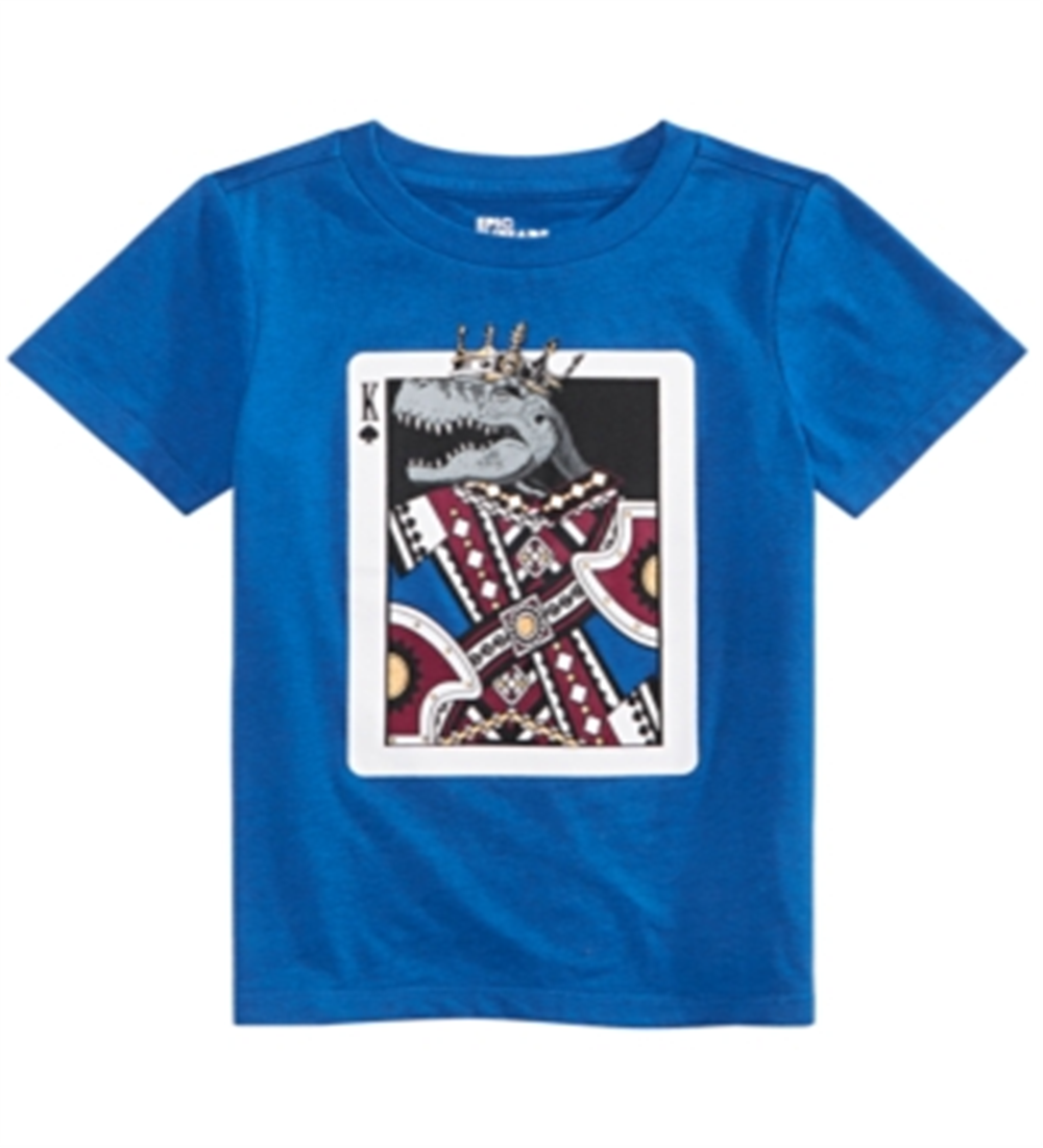Epic Threads Little Boy's King Card T-Shirt Blue Size 5