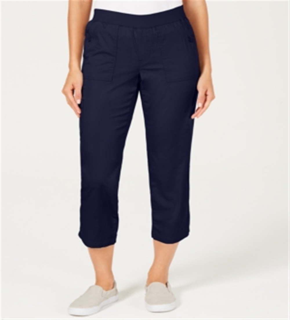 Style & Co Women's Pull on Utility Capris Blue Size X-Small