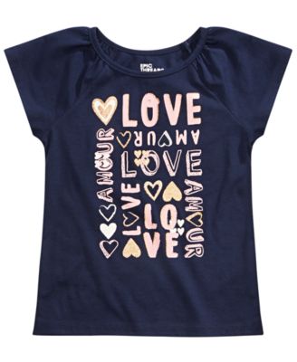 Epic Threads Little Girl's Love T-Shirt Blue Size 5