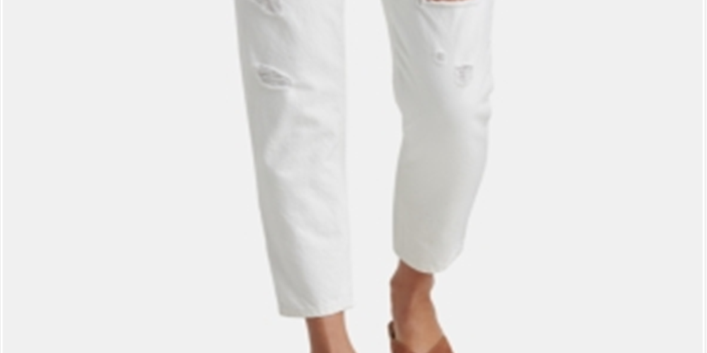 Lucky Brand Women's Distressed Ankle Jeans White Size 25