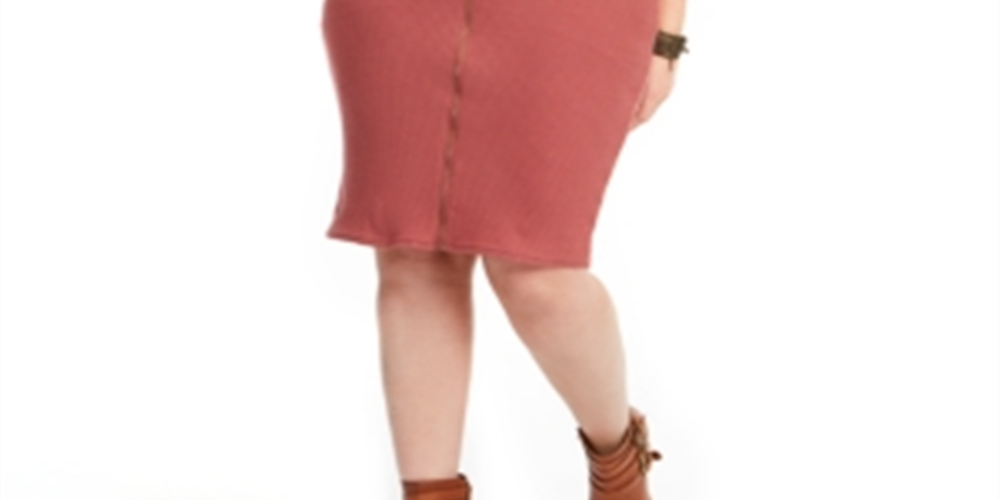 Planet Gold Women's Trendy Plus Sleeveless Zip Front Sweater Dress Brown Size 3X