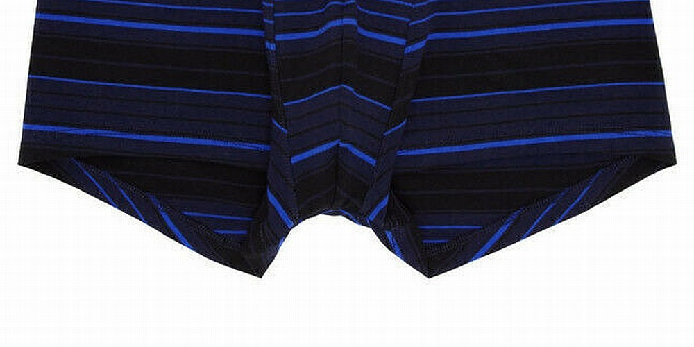 Boss Men's Underwear Medium Trunk Striped Boxer Briefs Blue Size Medium