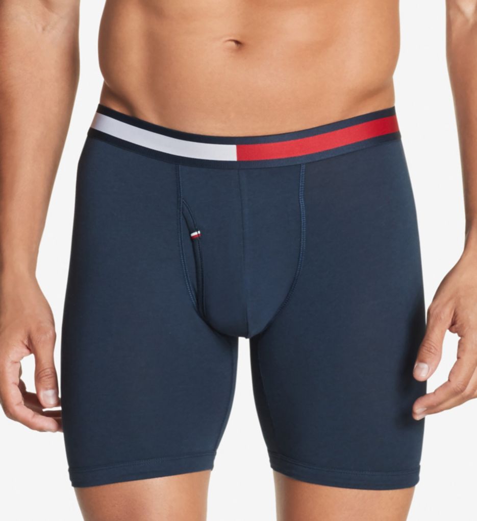 Tommy Hilfiger Men's Modern Essentials Cool Stretch Boxer Brief Blue Size Large