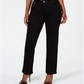 INC International Concepts Women's Curvy Fit Straight Leg Jeans with Tummy Control Black Size 2