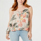 Style & Co Women's Printed Sleeveless High Low Swing Top Blush Blooms Size Petite S