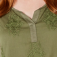 Style & Co Women's Embroidered Sleeveless Tank Top Green Size Large