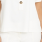 Alfani Women's Button Neck Flutter Sleeve Top White Size Large