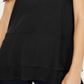 Michael Kors Women's Mixed Media Hem Knit Top Black Size Petite Small