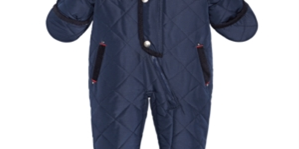 S Rothschild & Co Baby Boy's Hooded Quilted Footed Pram Blue Size 6MOS