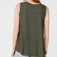 Style & Co Women's Sleeveless Blouse Cocktail Top Green Size X-Large