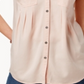 Style & Co Women's Pleated Cuffed Sleeve Top Pink Size Medium