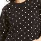 Karen Scott Women's Sport Dot Print Sweatshirt Black Size X-Large