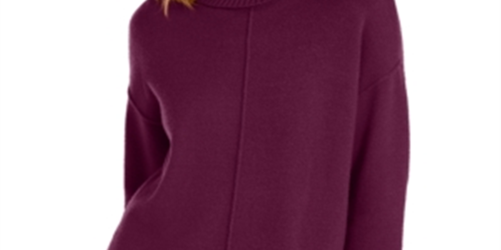 Alfani Women's Malbec Turtleneck SeaSweaters Red  Size Medium
