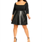 City Chic Women's Sliding Door Dress Black Size 16