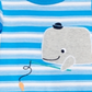 First Impressions Baby Boy's Striped Whale Cotton Romper Blue Size 0-3 MOS
