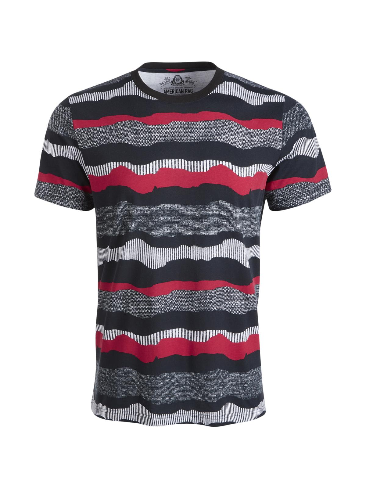 American Rag Men's Printed Crewneck T-Shirt Black Size L