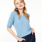 Charter Club Women's Elbow Sleeve Cashmere Sweater Blue Size S