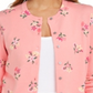 Karen Scott Women's Floral Print Cardigan Pink Size Large