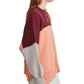 Free People Women's Block Long Sleeve Crew Neck T-Shirt Orange Size Small