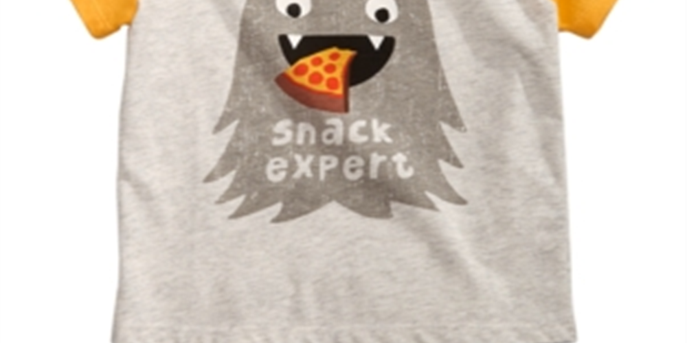 First Impressions Baby Boy's Graphic Print Colorblocked Raglan T-Shirt Gray Size 12M