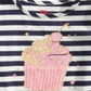 Epic Threads Toddler Girl's Striped Cupcake T-Shirt  White Size 2 T