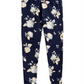 Epic Threads Big Girl's All Over Floral Print Legging -Blue Size M