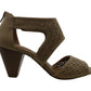 Style & Co Women's Hortensia Faux Suede Perforated Heel Sandals Brown Size 6.5