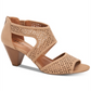 Style & Co Women's Hortensia Faux Suede Perforated Heel Sandals Brown Size 6.5