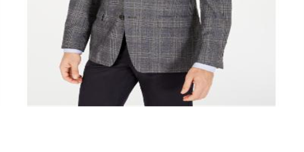 Ralph Lauren Men's Wool Blend Plaid Sportcoat Gray Size 44
