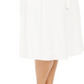 Calvin Klein Women's Tulip Sleeved A Line Dress with Self Belt  White Size22W