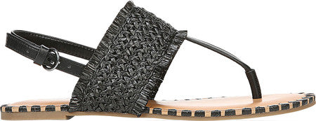 Carlos By Carlos Santana Women's Jayne Thong Sandal Black Size 7.5 M