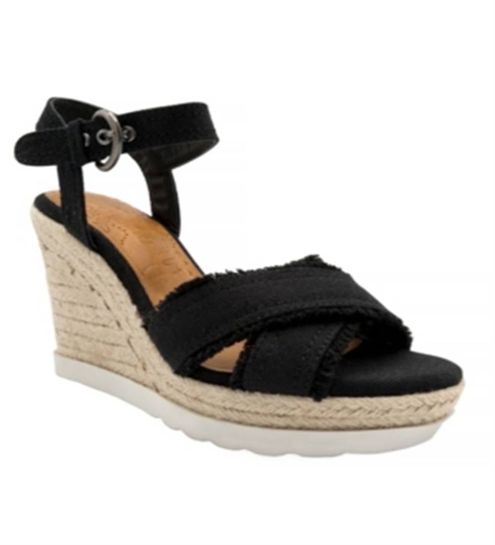 Sugar Women's Fave Wedge Sandal Black Size 7 M