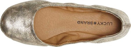 Lucky Brand Women's Ballet Flats Platinum Gold Size 7 M