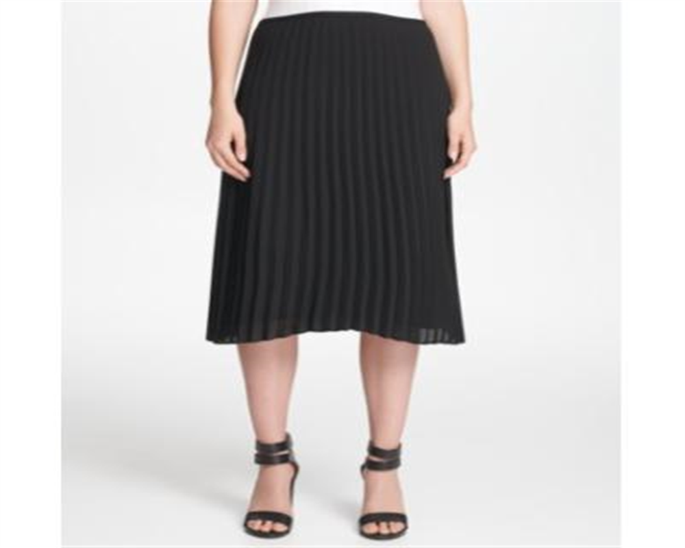 DKNY Women's Pleated a Line Skirt Black Size 10