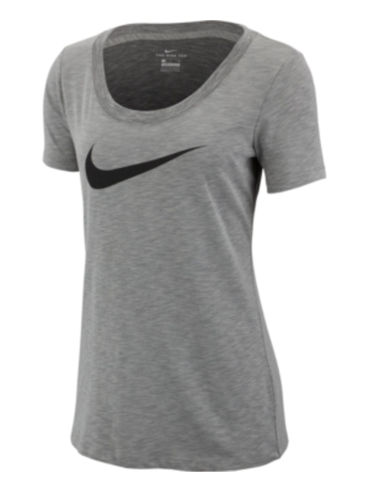 Nike Women's Scoop Neck Short Sleeve Graphic T-Shir Gray Size Medium