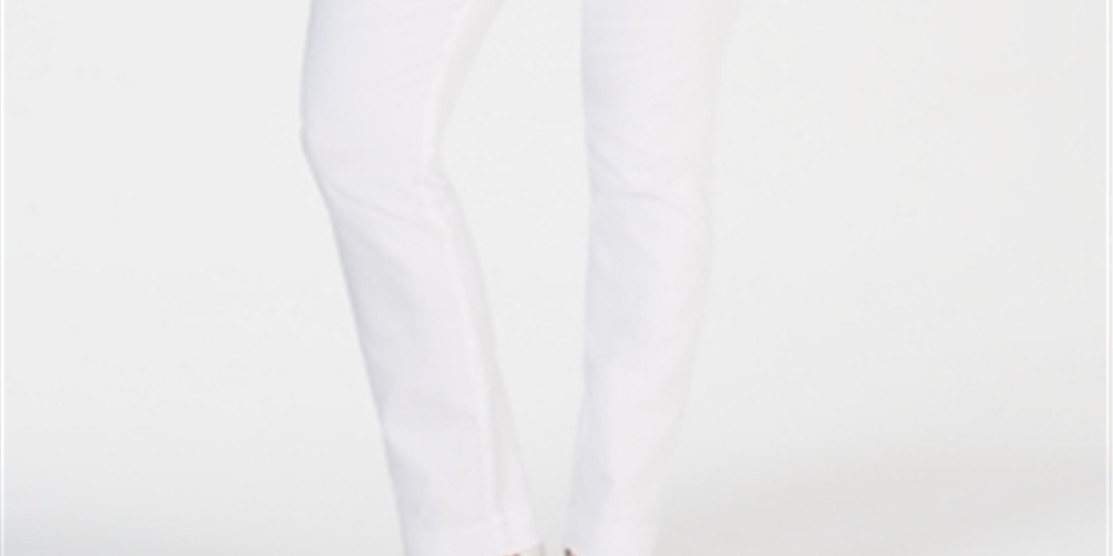 Charter Club Women's Cambridge Skinny Pull on Tummy Control Pants White Size 16 S