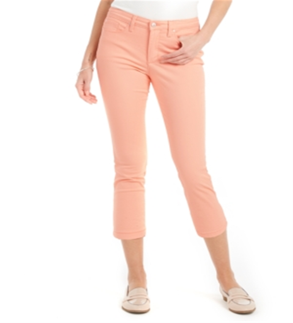 Charter Club Women's Tummy-Control Bristol Capri Jeans  Pink Size 14